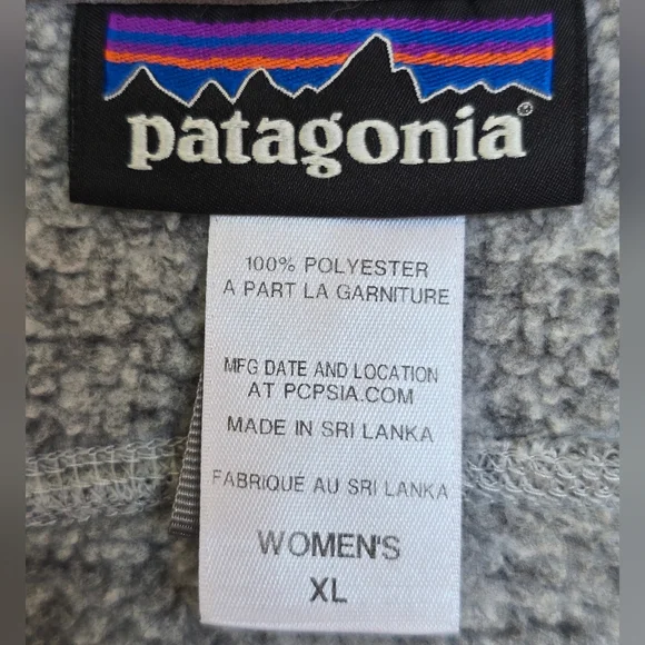 Patagonia Women's Better Sweater Vest Light Gray Full Zip Fleece Size XL - Picture 4 of 9
